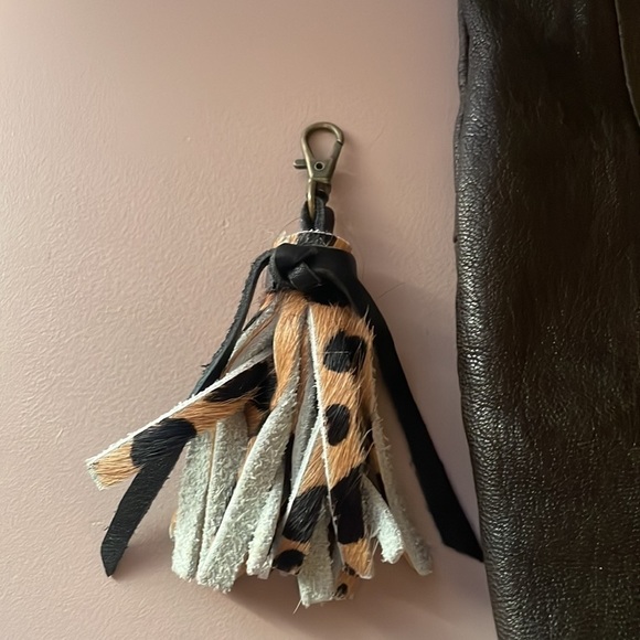 Tano Made in Italy dark brown leather shoulder bag braided details - Picture 10 of 10